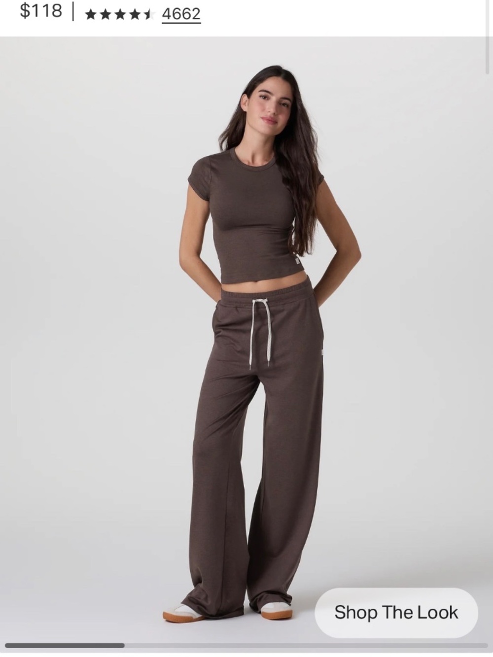 Vuori Halo Essential Wideleg Pant, size Medium, in Java Heather